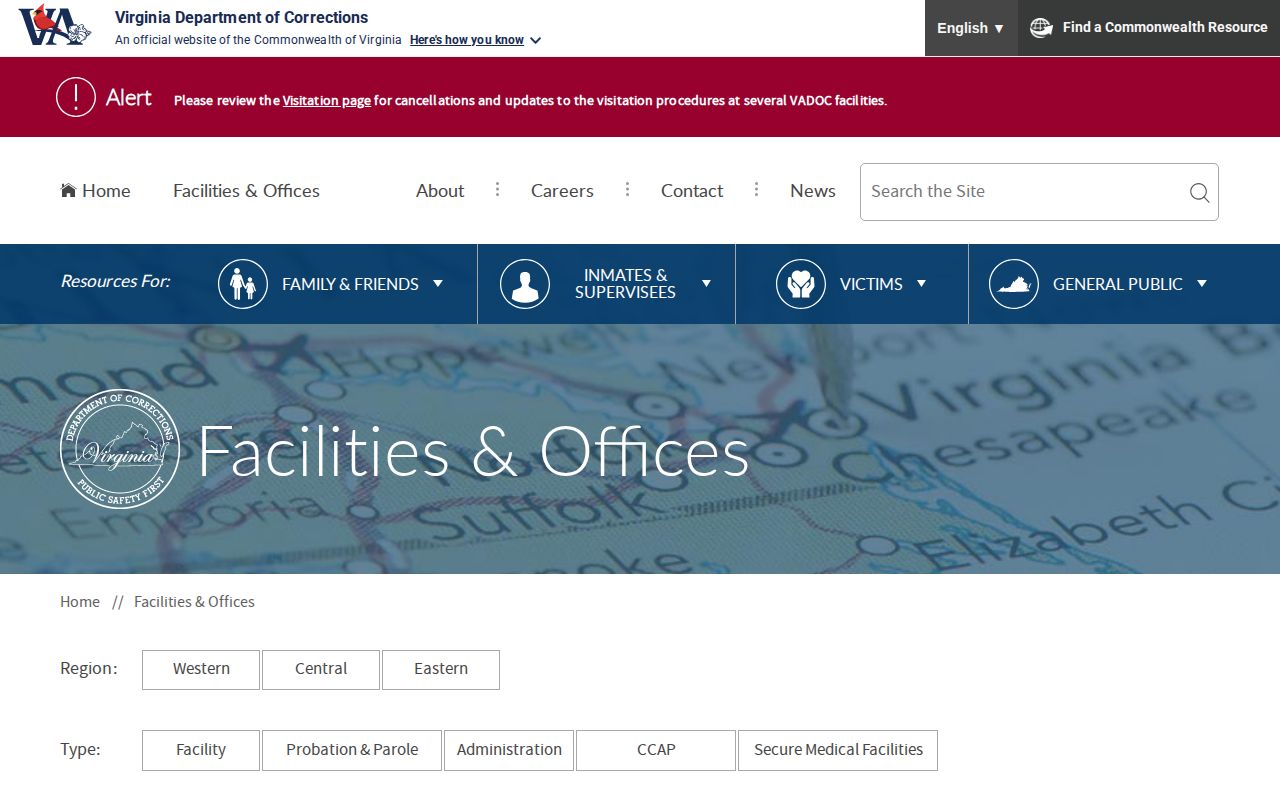 VADOC office search used for Shenandoah County released inmate supervision